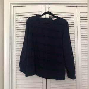 Modcloth navy lace detail top (Moon)